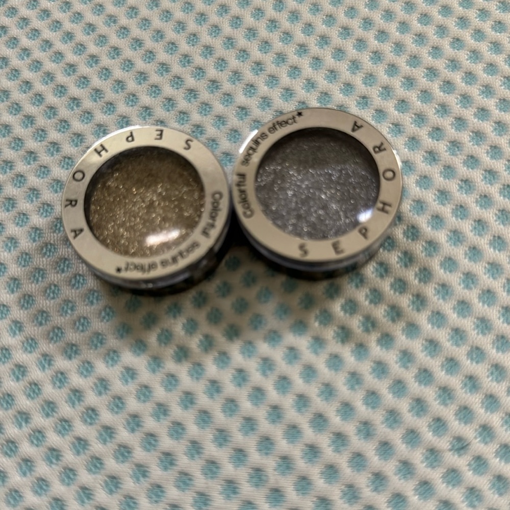 New sealed Sephora glitter gold and silver eye shadow